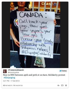 Elsipogtog solidarity demonstrations in New York